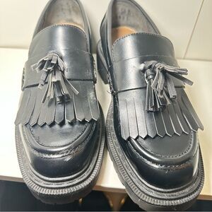 H&M Black Tassel Fringe Loafers